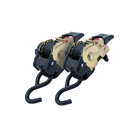 Sangles d'Arrimage Rétractables pour Auto et Moto - Jeu de 2 Compactes et Solides